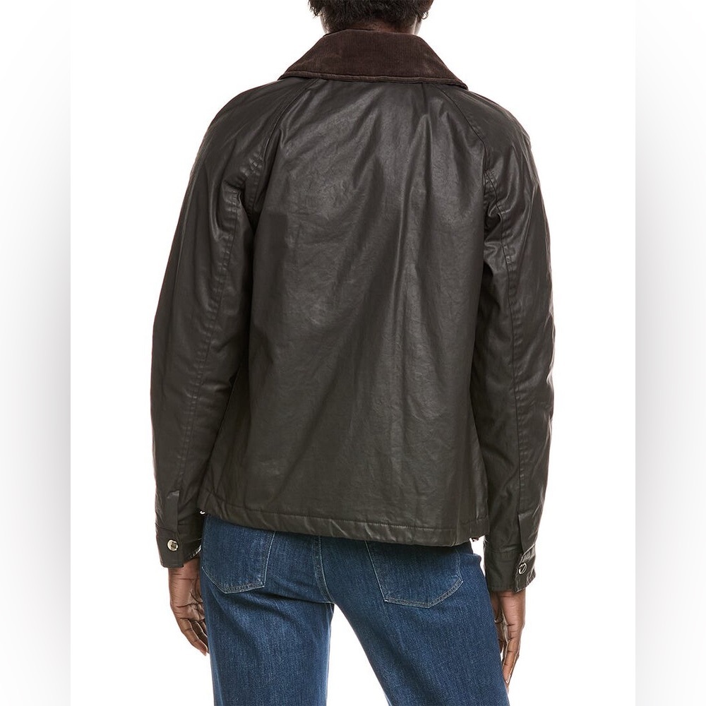 Kensie Waxed Short Barn Jacket In Dark Brown NWT size M Retail $275 - Picture 2 of 13